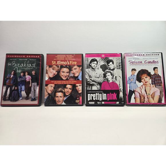 80s Classic Molly RIngwald DVD Bundle - Pretty in Pink-Breakfast Club-St. Elmos - Picture 1 of 3